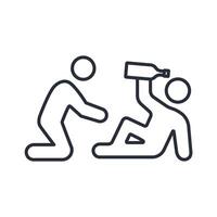 drunk icon. .Editable stroke.linear style sign for use web design,logo.Symbol illustration. vector