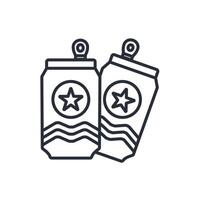 beer can icon. .Editable stroke.linear style sign for use web design,logo.Symbol illustration. vector