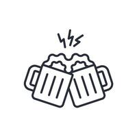 cheers icon. .Editable stroke.linear style sign for use web design,logo.Symbol illustration. vector