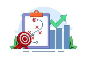Business performance data analysis concept, search engine optimization, market research chart, Data Analysis, Financial Report, Business Strategy, Financial Strategy. vector