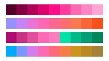 Hot Pink color palette. Mono, analogous, complementary, triad color. Color palette for ui ux design. Abstract illustration for your graphic design vector