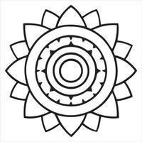 Simple mandala for coloring book, pattern , and others vector