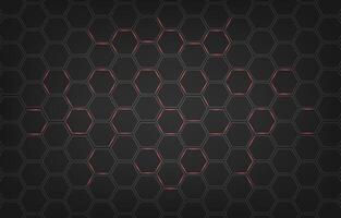 Abstract black hexagon pattern background vector
