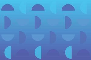 Half Circle Blue Geometric Pattern and Background vector