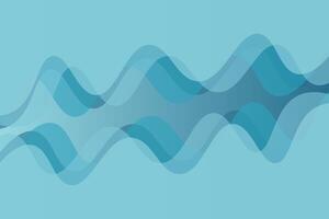 Wavy Shapes Top and Bottom Blue and Green Abstract Background vector