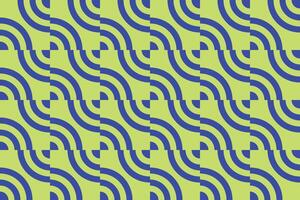 Curvy Circular Green and Blue Geometric Pattern vector