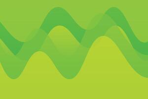 Wavy Shapes Green Abstract Background vector