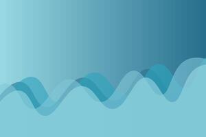 Wavy Shape Bottom Blue Green Abstract Background vector