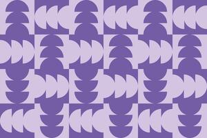 Half Circles Multi Directional Purple Geometric Pattern vector