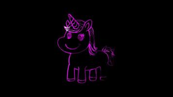 Unicorn with a Big Smile A unicorn with a big, friendly smile and simple, cute features. video