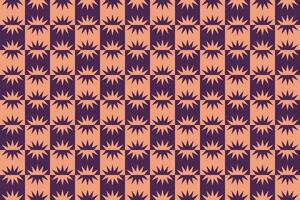 Star Grid Design Brown Geometric Pattern vector