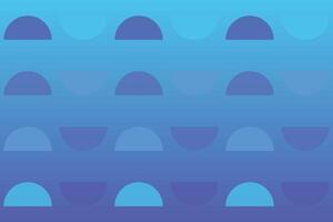 Half Circles Up and Down Blue Geometric Background vector