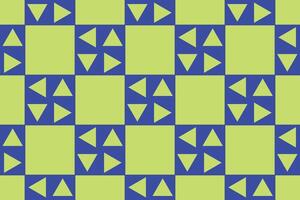 Triangle and Square Green and Blue Geometric Pattern vector