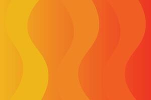 Curvy Top to Bottom Shapes Orange Abstract Background vector