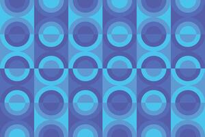 Half Circle and Circle Blue Geometric Pattern and Background vector