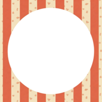 A round frame with a red and yellow striped background png