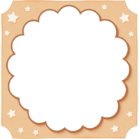 A frame with stars and a circle in the center png