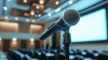 Professional microphone setup photo