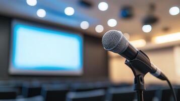 Professional microphone setup equipment photo