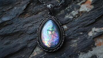 Iridescent dreamstone luxury pendant photo