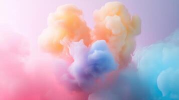Colorful cotton candy sweetness photo