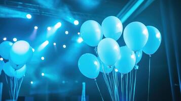 balloons illuminated pedestal photo