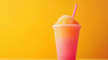 orange-pink ice slushy photo