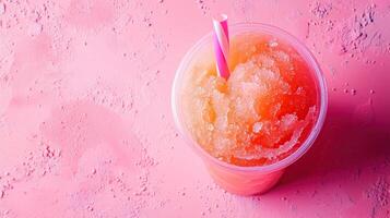 pink ice slushy cocktail photo