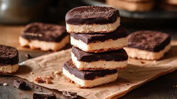 alfajores with rich chocolate photo