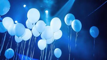 balloons colourful illuminated photo