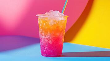 ice slushy in a refreshing cup photo
