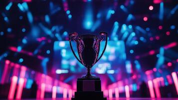 trophy on the stage design photo