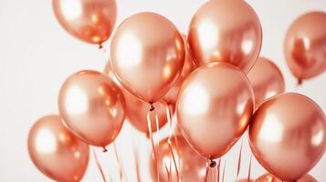 shiny rose gold balloons photo