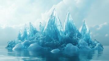 antarctica ice mountain. photo
