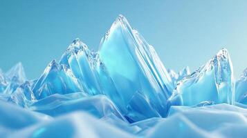 frozen ice mountain. photo