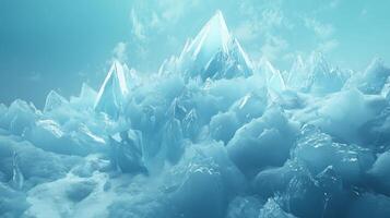 Cold ice pattern photo
