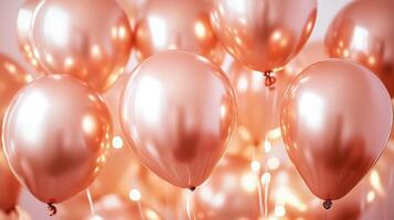 rose gold shiny balloons photo