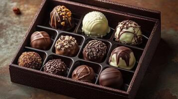 a set of gourmet chocolate variation photo