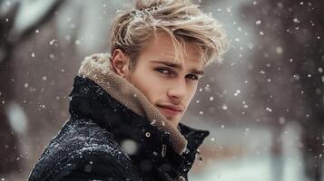 man in the snow photo