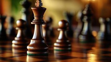 a chess intelligence game in progress photo