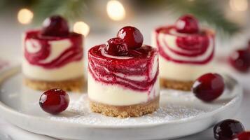 Cranberry Swirl Mini Cheesecake Cookie photo