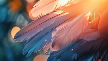 The idyllic metaphor of feathers photo