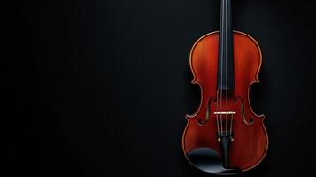 violin on black background performance photo