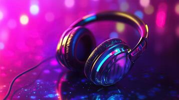 Colorful Silent Disco Futuristic Headphones photo