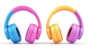 Colorful Silent Disco Headphones Enjoyment photo