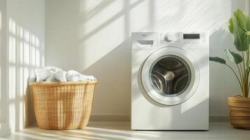 Modern washing machine photo