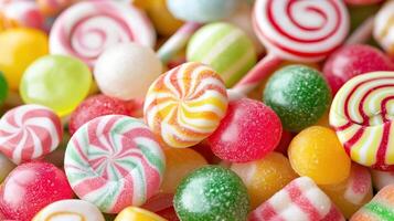 variation of delicious candies photo