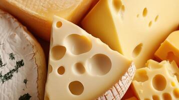 closeup of gourmet cheese photo