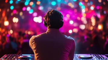 dj in the nightclub photography photo