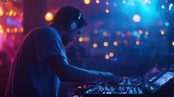 dj in the nightclub performance photo